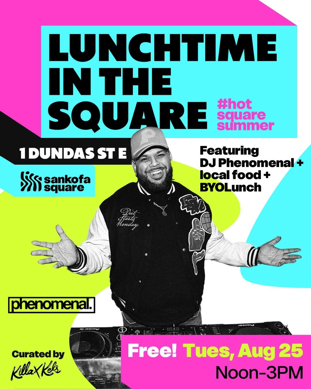 ☀️ #HotSquareSummer keeps the energy going!⁠
⁠
Fresh off an incredible SankofaFest weekend, we&rsquo;re keeping the summer vibes alive with another week of FREE programming at Sankofa Square. From lunchtime beats to an evening fitness reset and live 