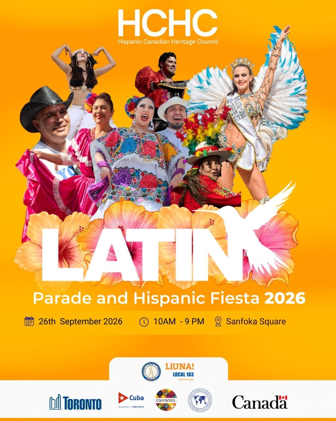 🌎🎉 The Latin Parade &amp; Hispanic Fiesta is returning to downtown Toronto!⁠
⁠
On Saturday, September 26, celebrate the vibrant cultures, traditions and communities of Latin America with a colourful parade through the city, culminating in a free fi