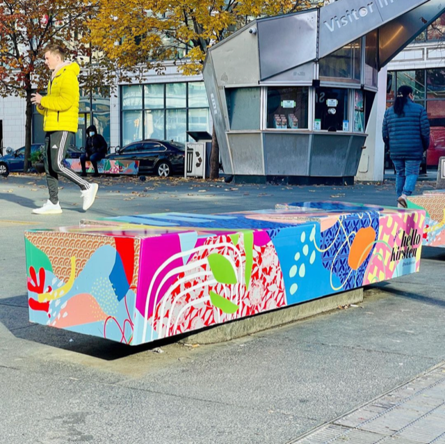 Wrapped bench design