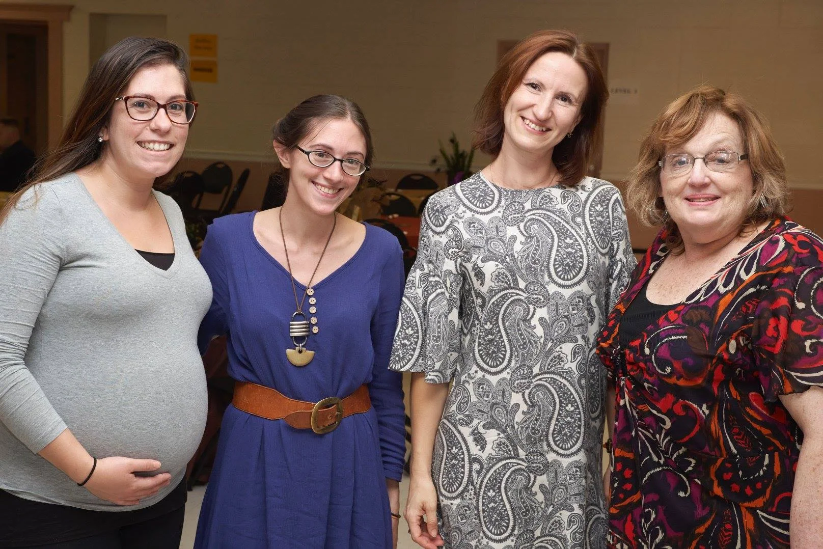 Lynn Paff-Connor (far right) with students and teachers