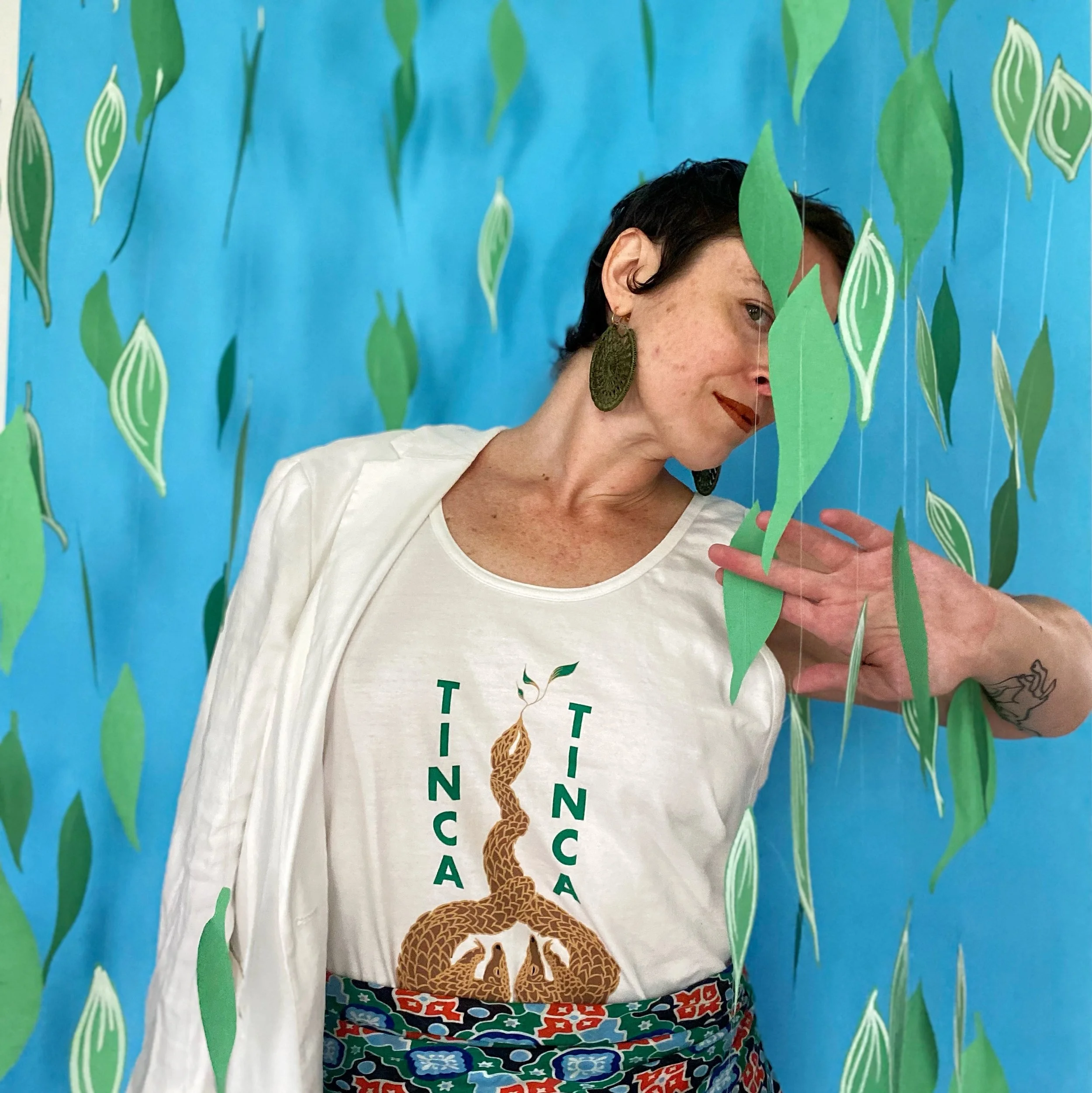 A FINE LION TINCA TINCA SHIRT ON MODEL SCREENPRINT.JPG