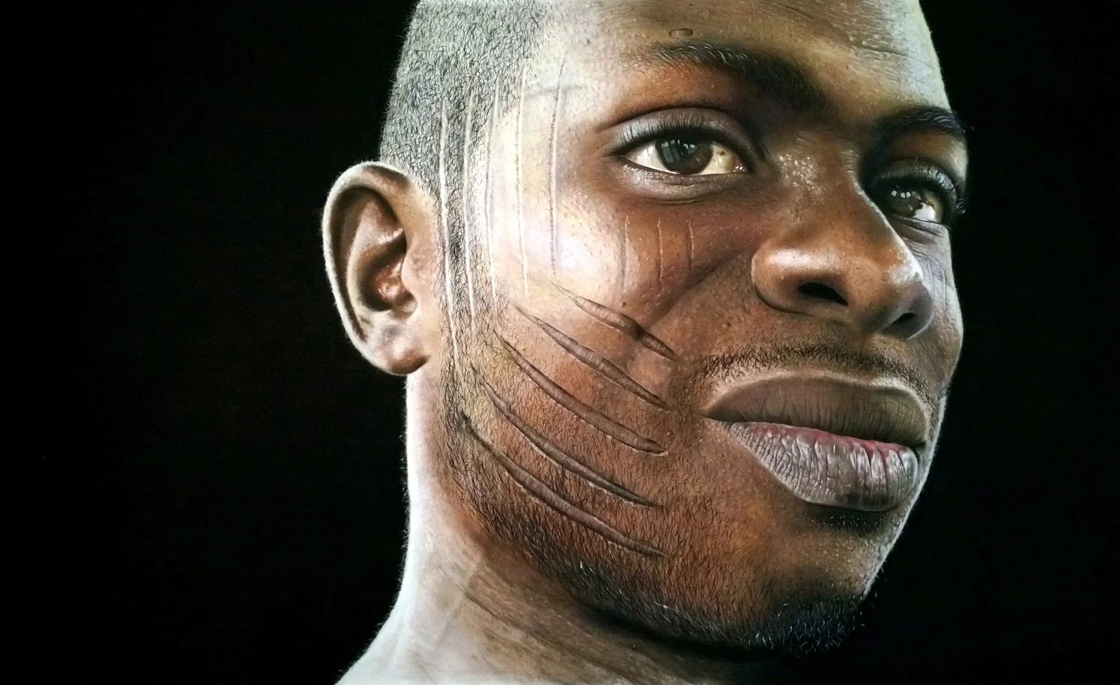 Tribal Marks Series II #2 (2014) | Charcoal & Pastel on Paper