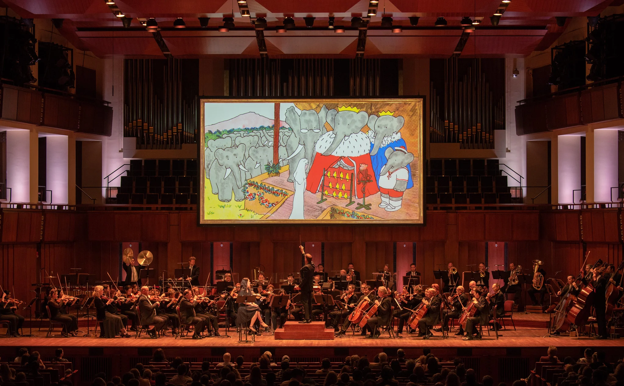 First U.S. performance, Babar’s Return to the Land of the Elephants National Symphony Orchestra, Steven Reineke, conductor, Regina Aquino, narrator, John F Kennedy Center for the Arts, Washington, D.C., April 7, 2019 Photo: Erica Bruce (full size photo available)