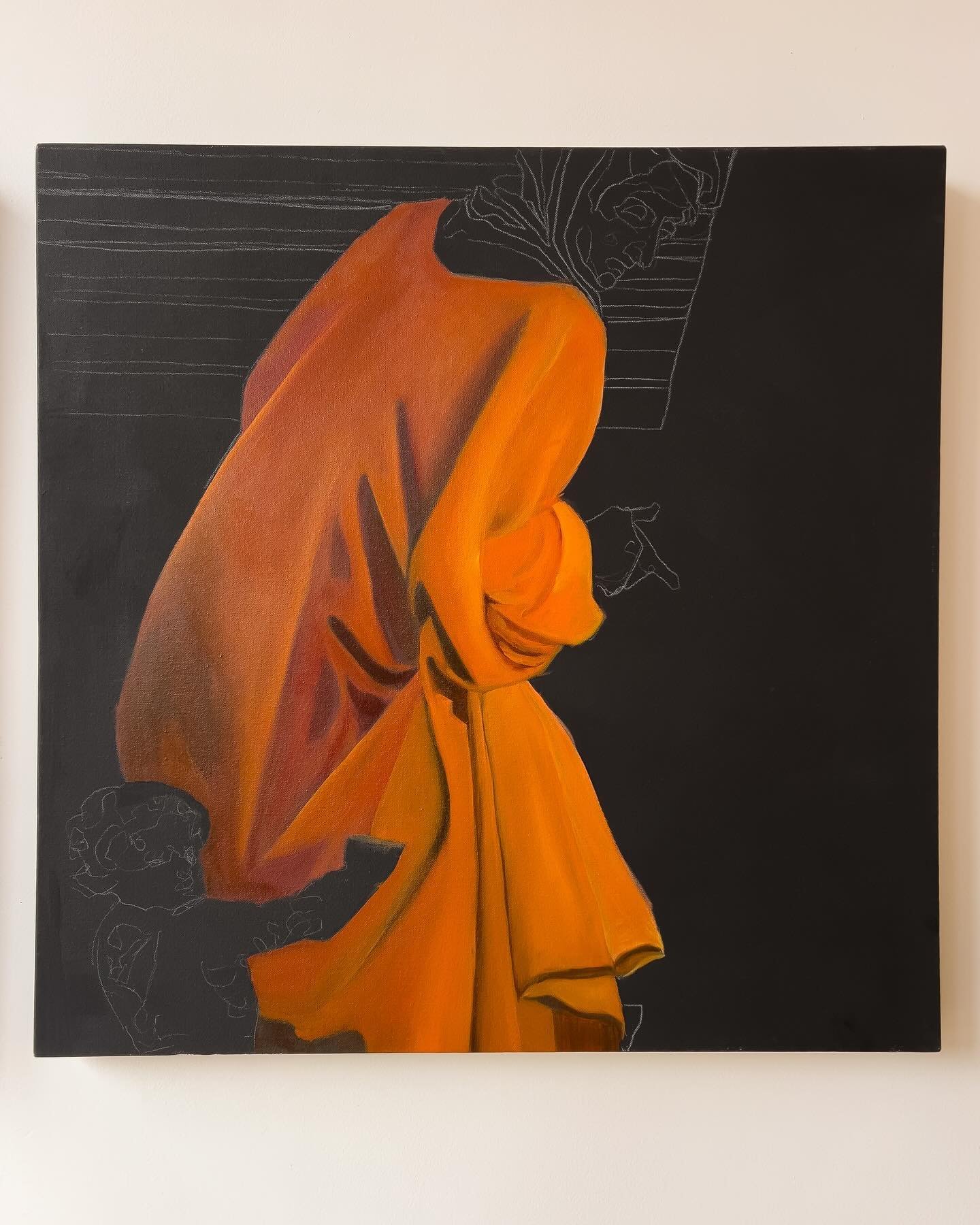 Figure in Orange 
Oil on canvas 30&rdquo;x30&rdquo;
I&rsquo;m about to go see the source imagery in person 🥲
