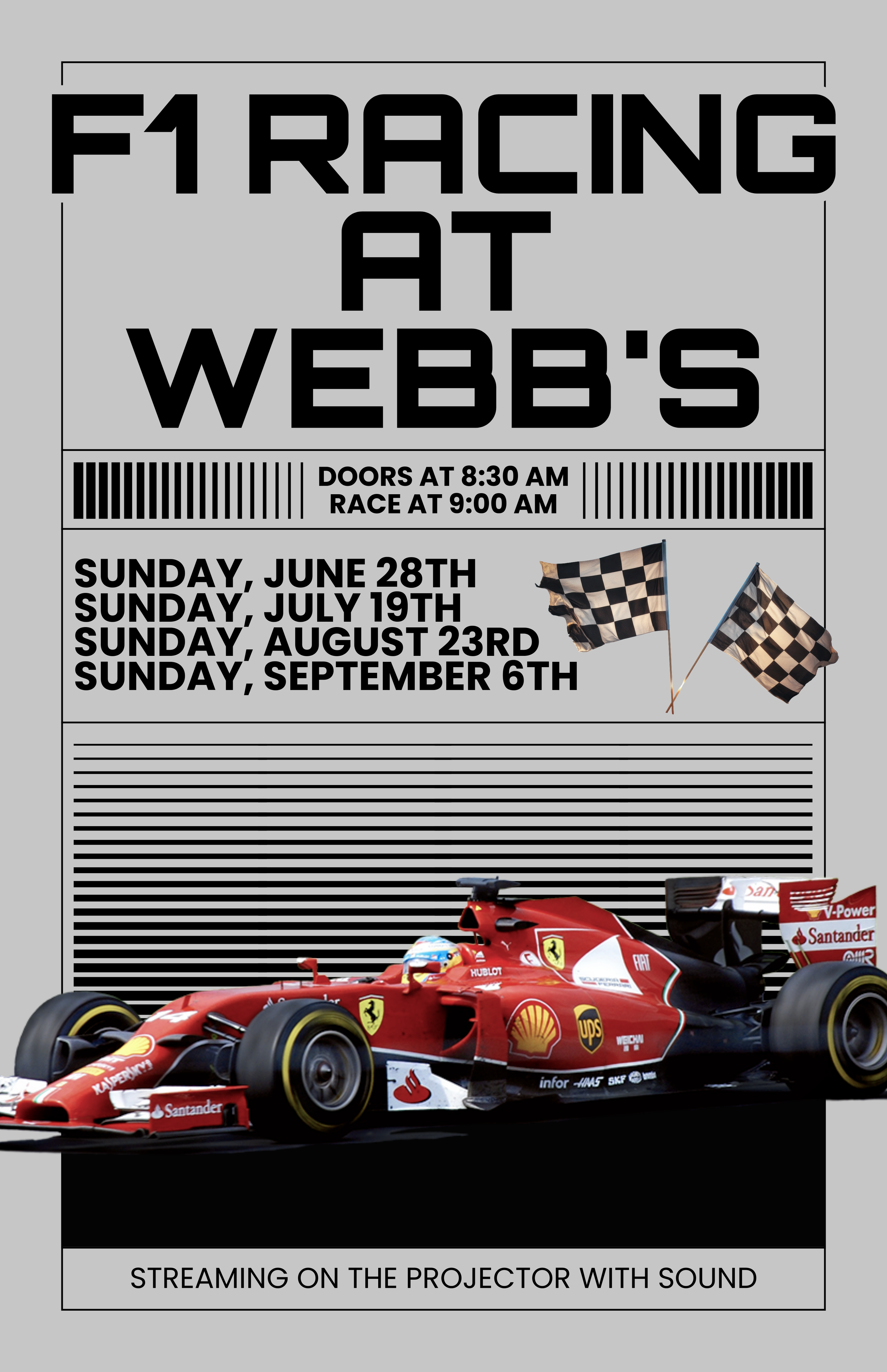 F1 Racing at Webb's
