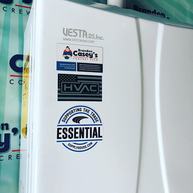 When it&rsquo;s your own boiler, you can decorate however you want! Keep on pushin thru my #hvac brothers &amp; sisters. Proud to stick up my @supplyhouse &ldquo;essential&rdquo; sticker today. #hvac #hvaclife #hvactechnician #hvacservice #hvacinstal