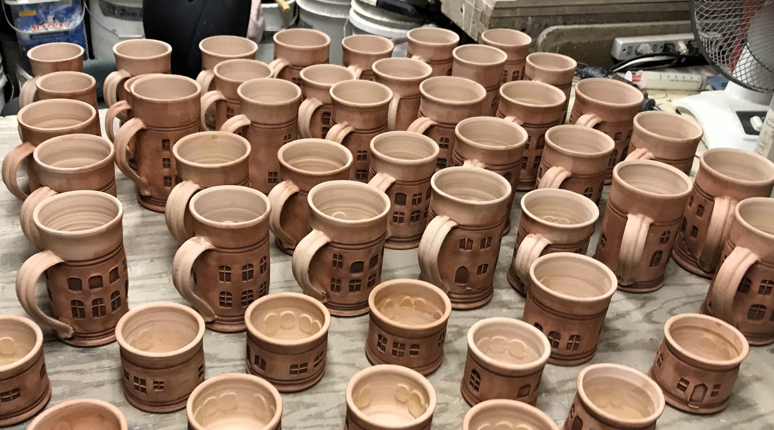 mugs stained ready for wax resist.JPG