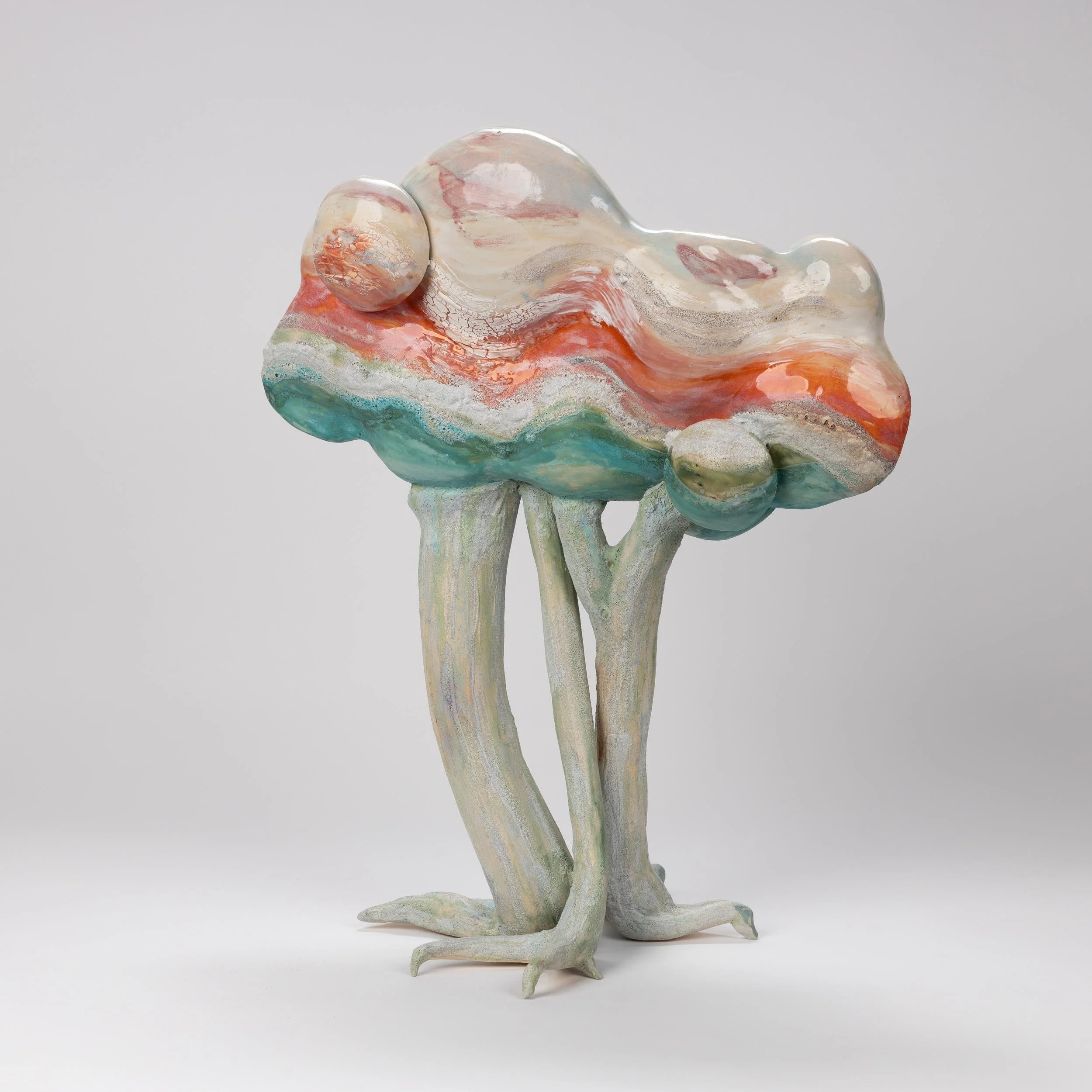  Brenda Nieves   Sunset Gilded Grove    Stoneware  55cm ht 