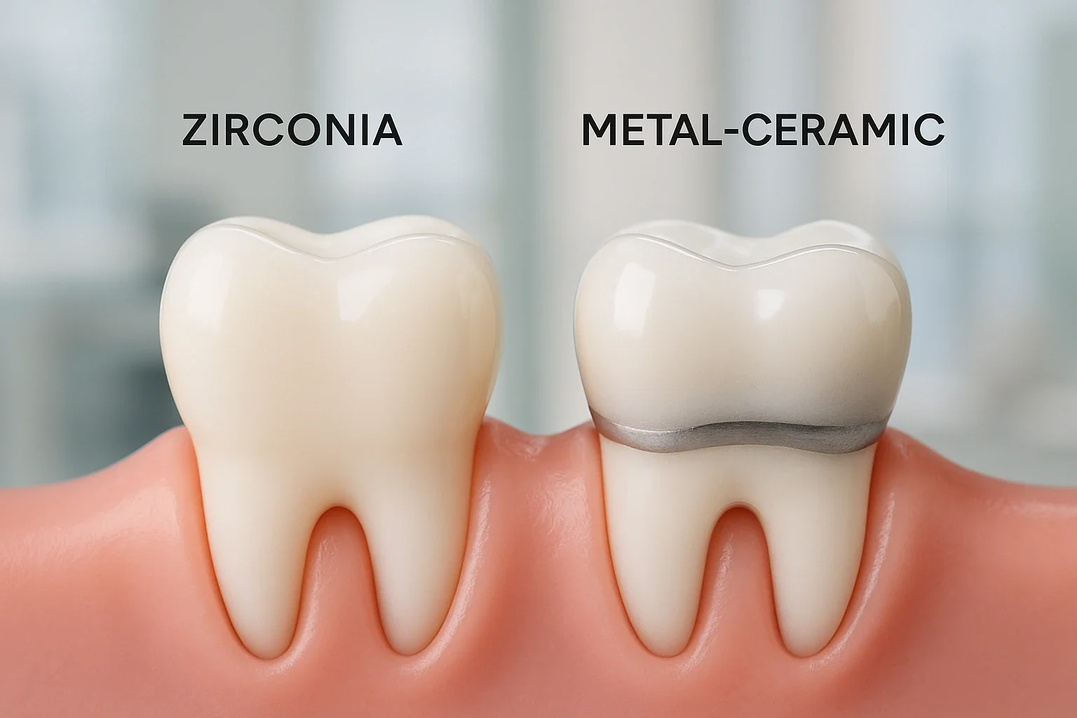 Corona de metal o de zirconia: ¿cuál es mejor para ti?