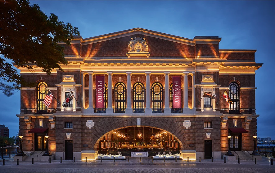 Baltimore's Pendry Hotel was imagined on the site of an abandoned Beaux Art structure. The Rec Pier Chop House (featured at the top of the blog ) is one of the hotel's dining establishments.