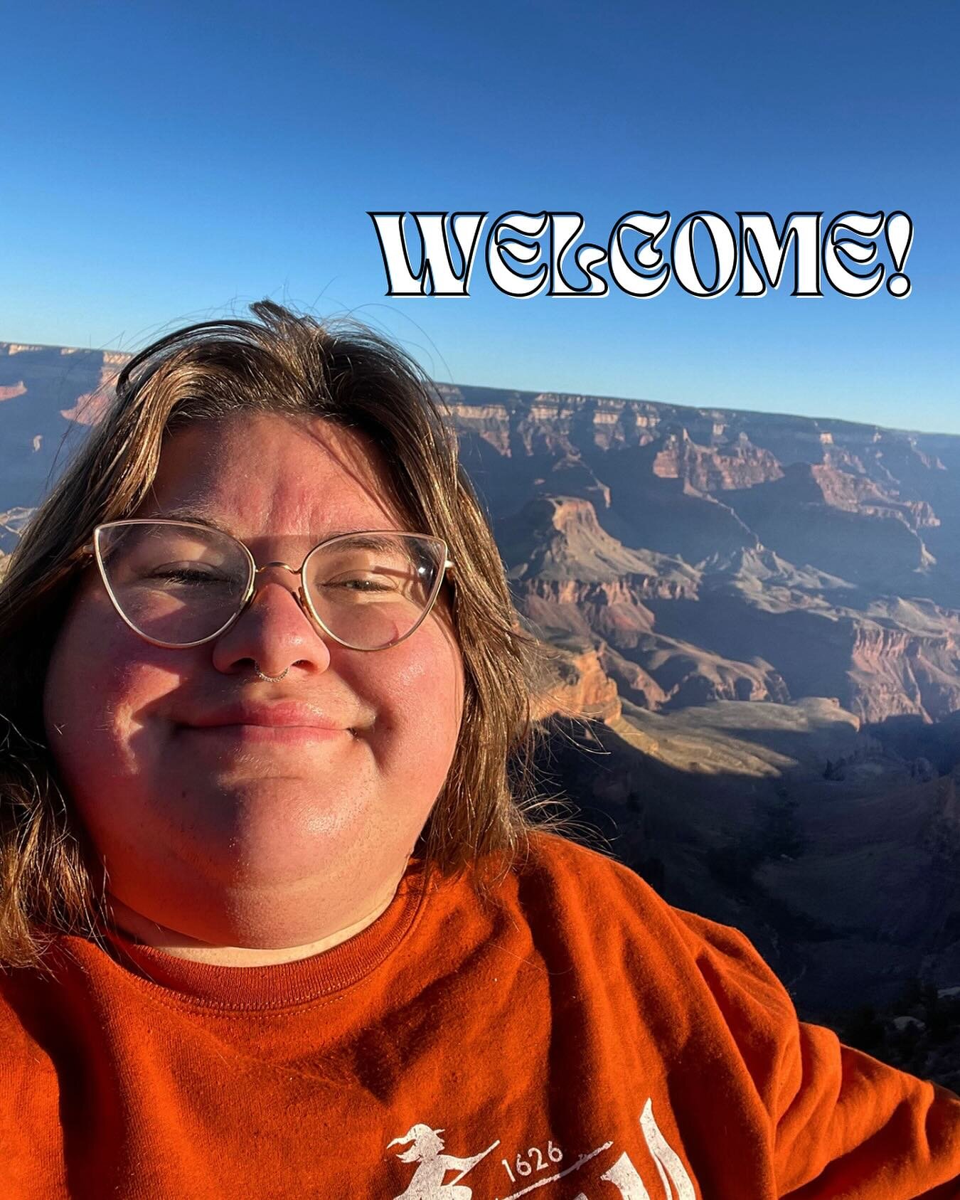 welcome&hellip; to all bodies welcome yoga
cue the 🦖 music

hi folks! I am seeing some new followers join in, probably due to my podcast interview with KC Davis! so I wanted to make a fresh introduction post!

☁️ My name is Emily Anderson (she/her),