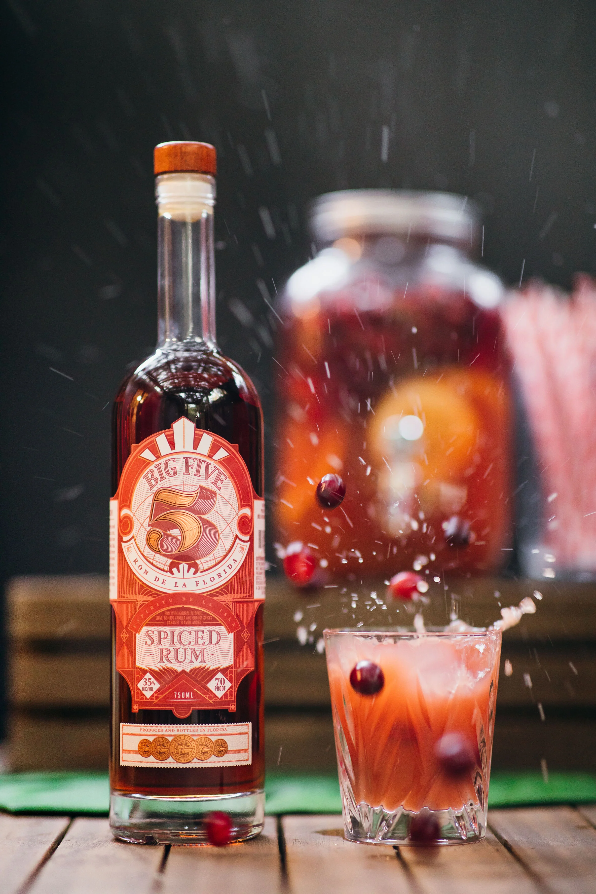 Cranberry Spiced Rum Punch