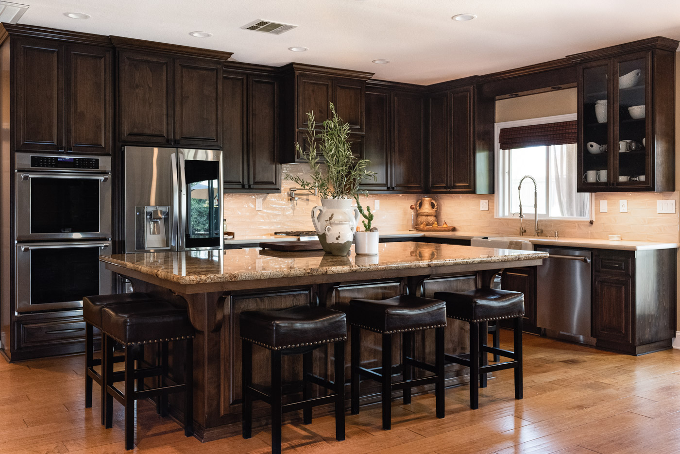 Traditional Mediterranean Custom Kitchen Cabinets In Paso Robles