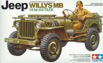 Tamiya TA35219 1/35 Willys Jeep with driver and decals for 5 versions