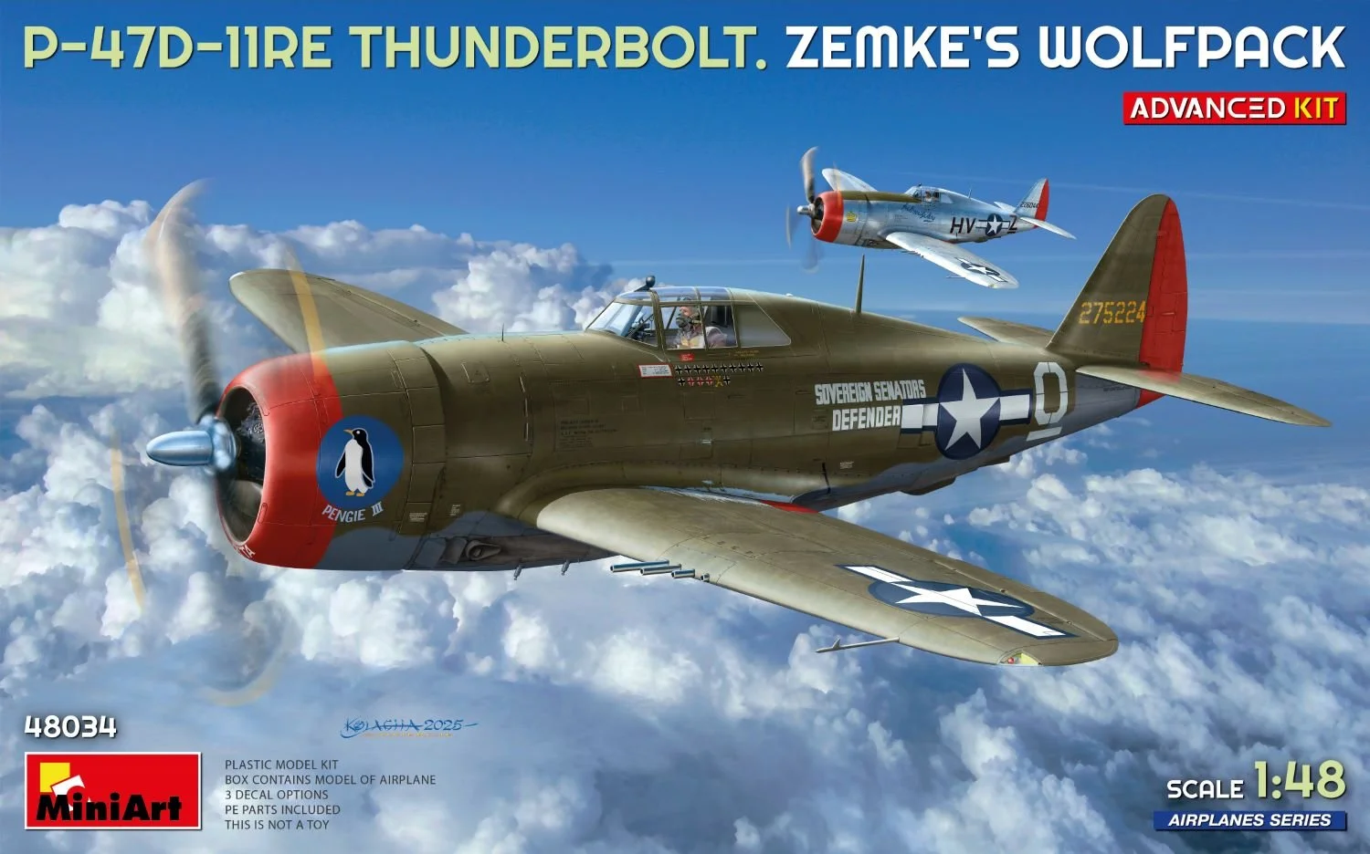 MiniArt 1/48 Republic P-47D-11RE THUNDERBOLT. ZEMKE'S WOLFPACK