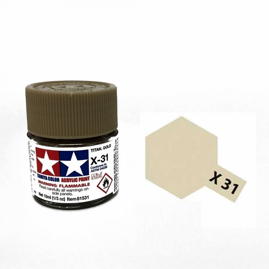 Tamiya Acrylic Mini X-31 Titan Gold (10ml)