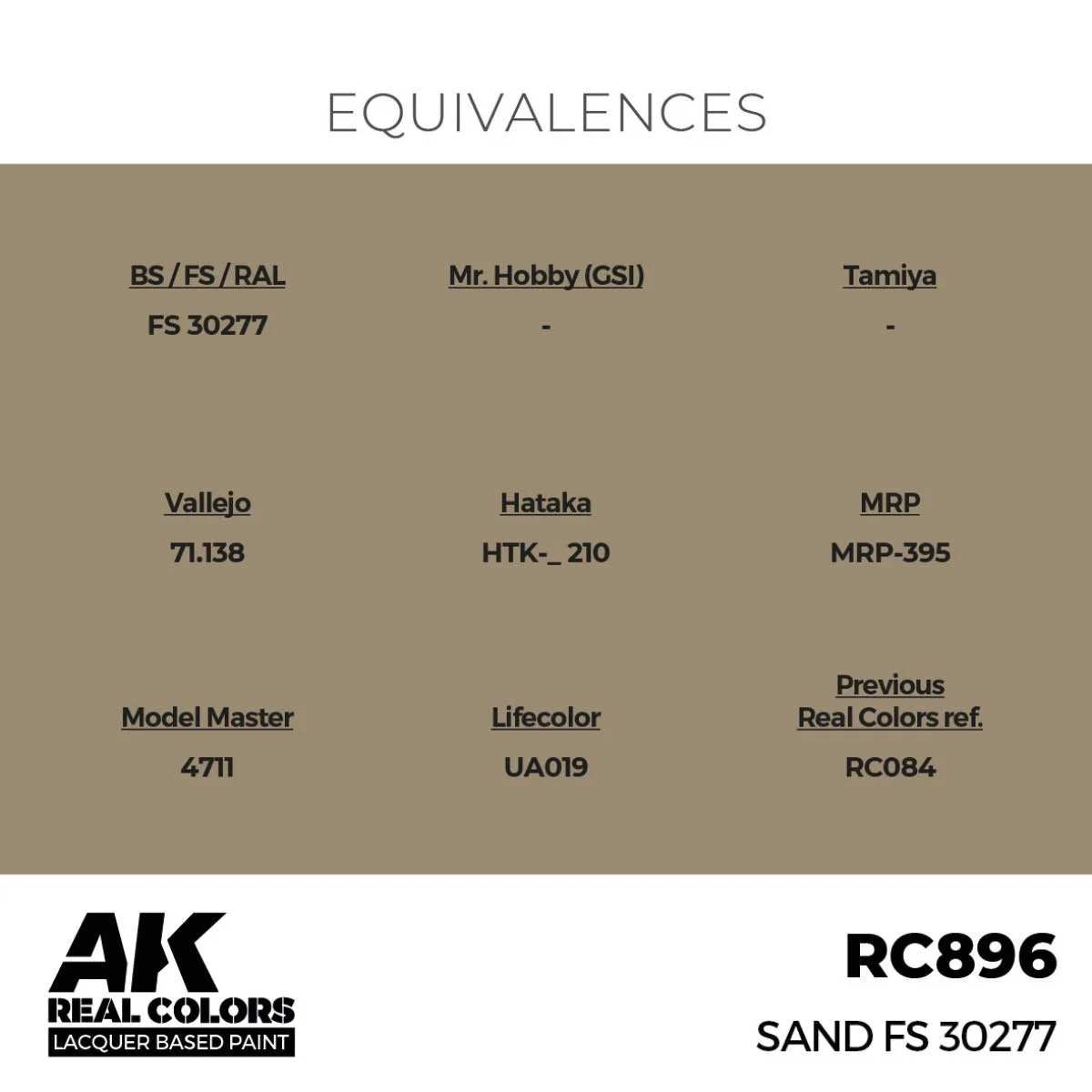 AK REAL COLORS RC896 Sand FS 30277 17ml — PM Models