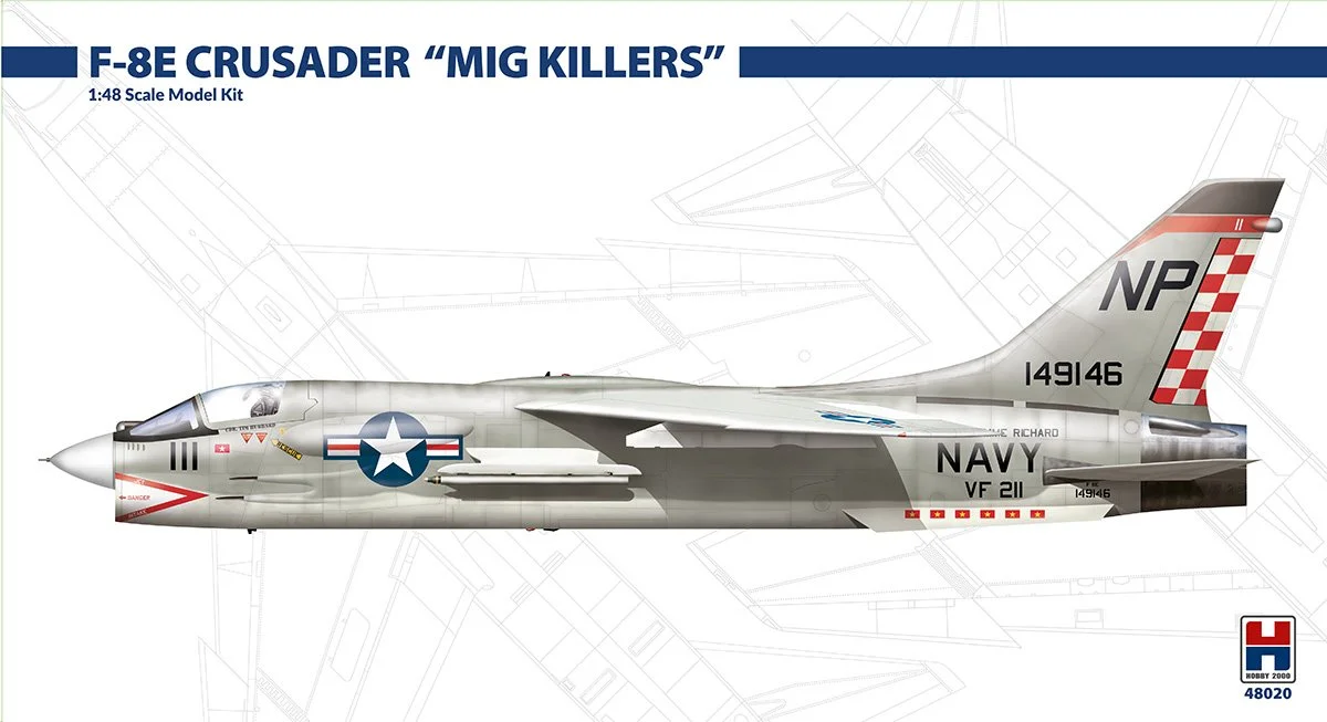 Hobby 2000 1/48 Vought F-8E Crusader "MIG Killers" ex-Hasegawa + Cartograf + Masks