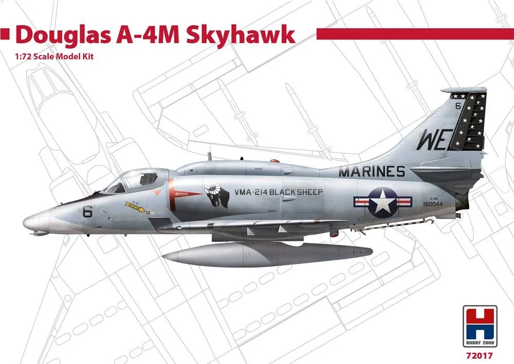 Hobby 2000 1/72 Douglas A-4M Skyhawk -Black Sheep (ex-Fujimi, Cartograf decals)