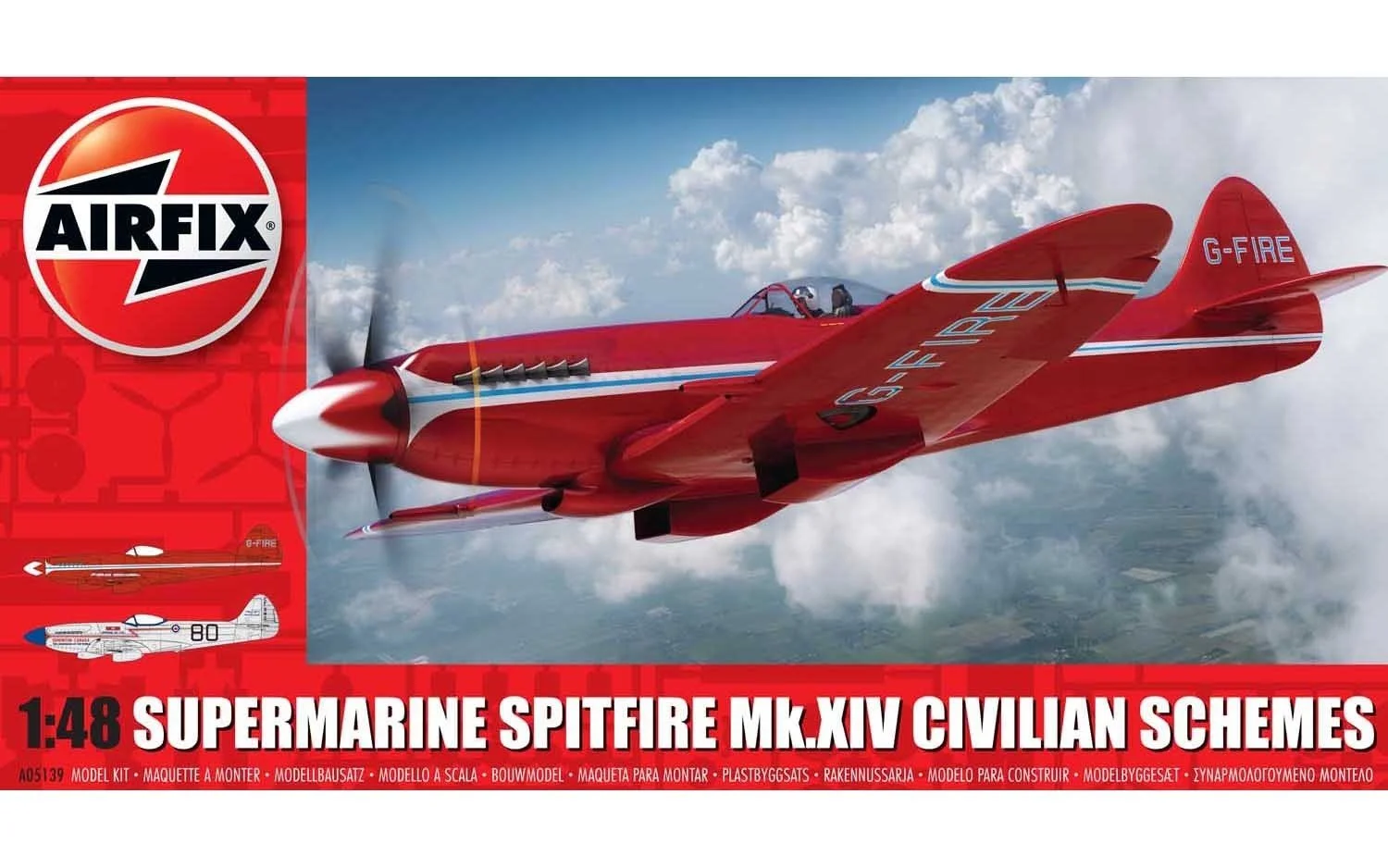 Airfix AX05139 1/48 Supermarine Spitfire Mk.XIV Race Schemes