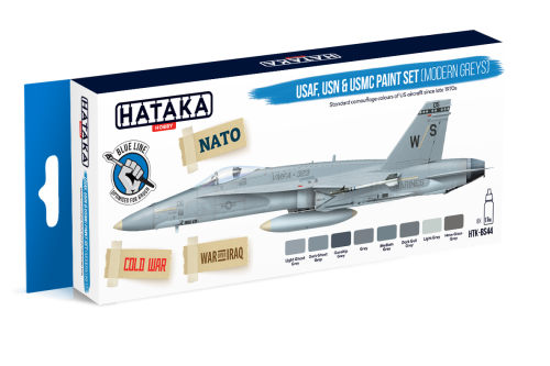 HTK-BS44 USAF, USN & USMC paint set (modern greys)