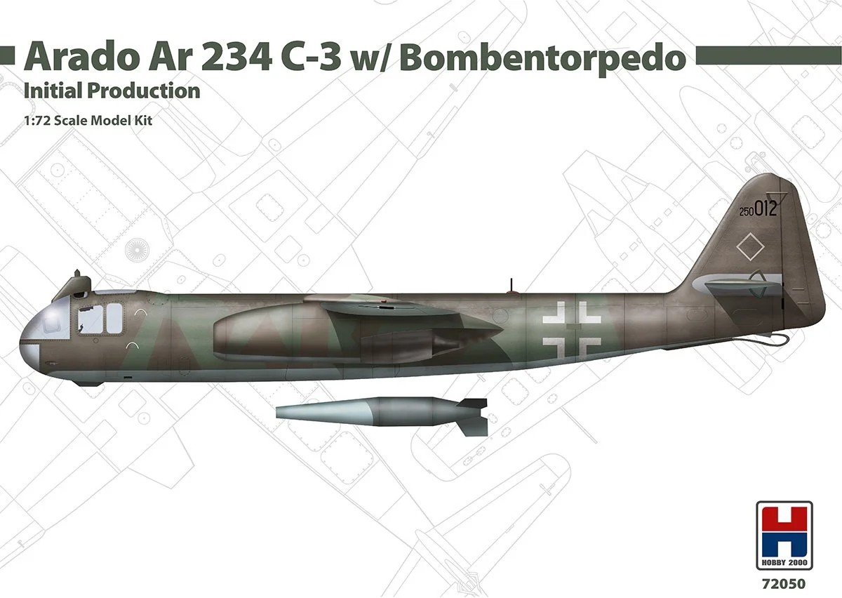 Hobby 2000 1/72 Arado Ar-234C-3 with Bombentorpedo Initial Production - ex-DRAGON + CARTOGRAF decals