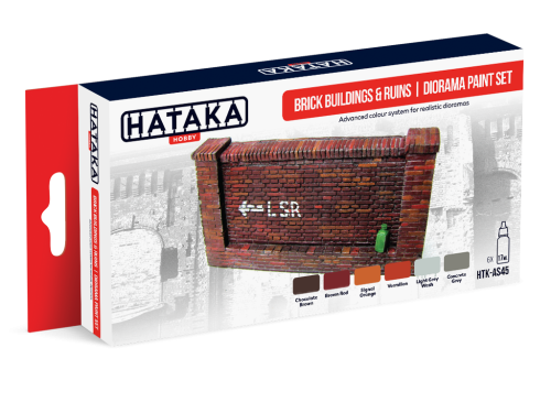HTK-AS45 Brick buildings & ruins | diorama paint set