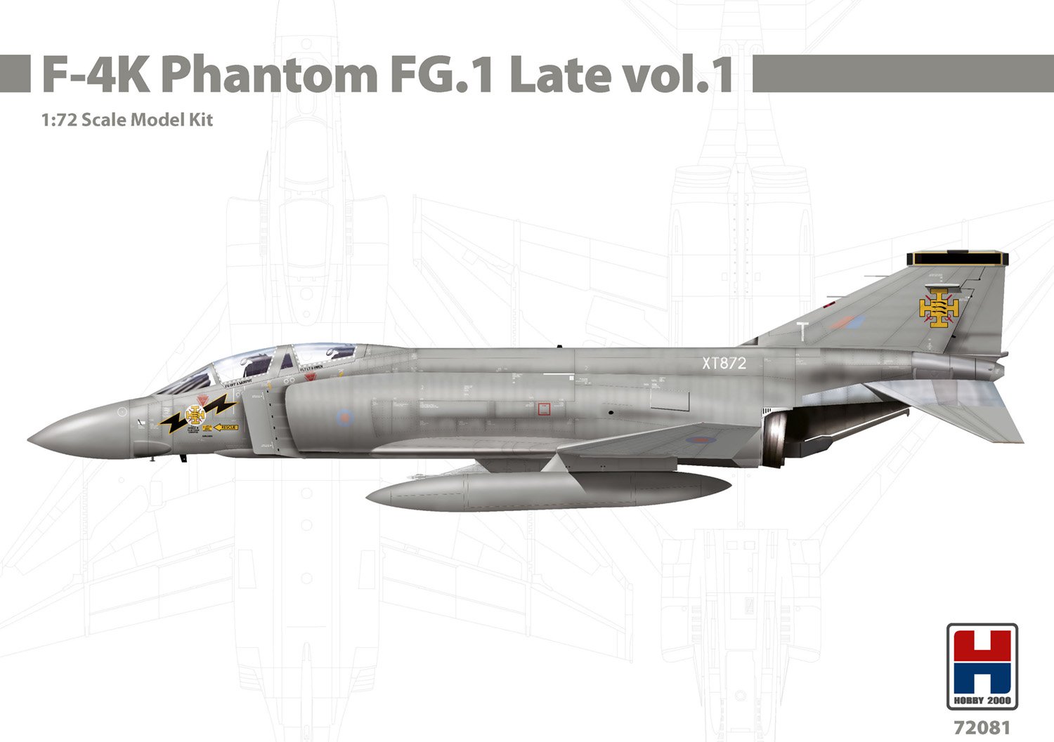 Hobby 2000 1/72 McDonnell-Douglas F-4K Phantom FG.1 Late vol.1 (ex-Fujimi + extremely detailed Cartograf decals + Masks)