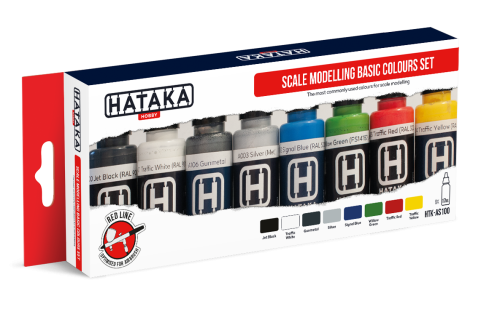 HTK-AS100 Scale modelling basic colours set