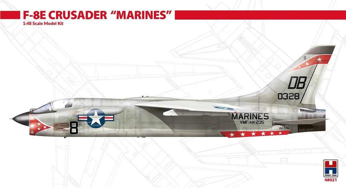 Hobby 2000 1/48 Vought F-8E Crusader "Marines"ex- Hasegawa + Cartograf + Masks