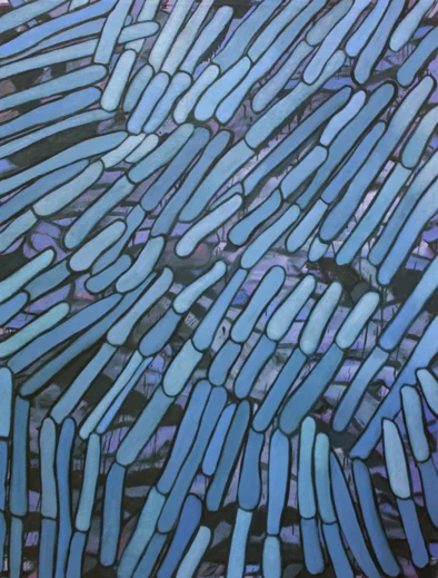 My Blue Poles 55″ x 42″ 2014