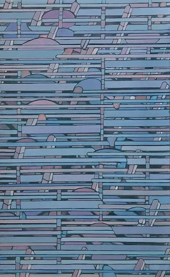 Sunrise in the City 72" x 45" 2022