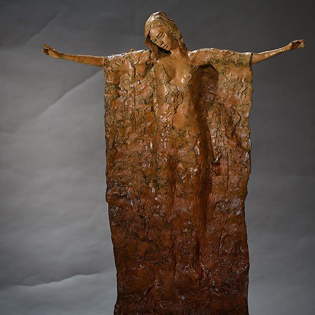 Ariana 32&quot; H x 24&quot; W x 10&quot; D
Bronze, numbered to 35 editions. Ariana, was originally a Yoga sculpture, but I decided to change her into this ethereal haunting floating sculpture that sparks the imagination to conjure up her history. Wh