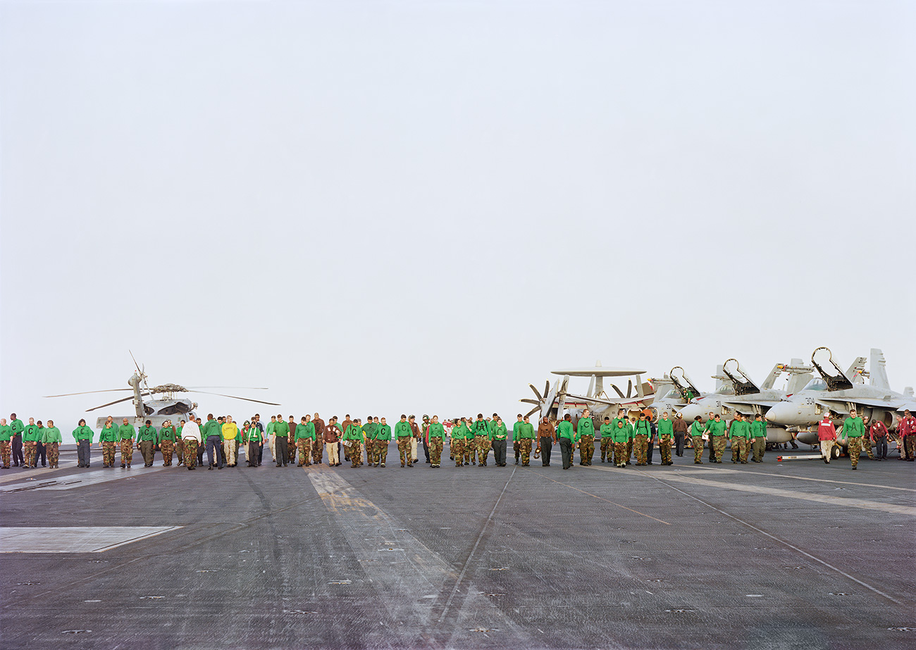 FOD (Foreign Object Detection) Walk, USS Ronald Reagan, North Arabian Gulf, 2009