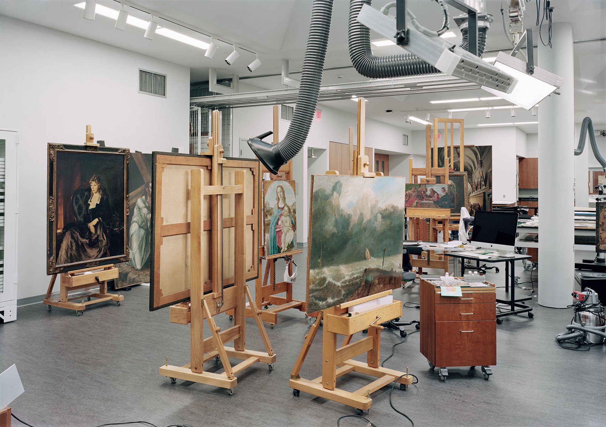 Restoration of J.M.W Turner's Port Ruysdael, Yale Center for British Art, New Haven, Connecticut, 2018