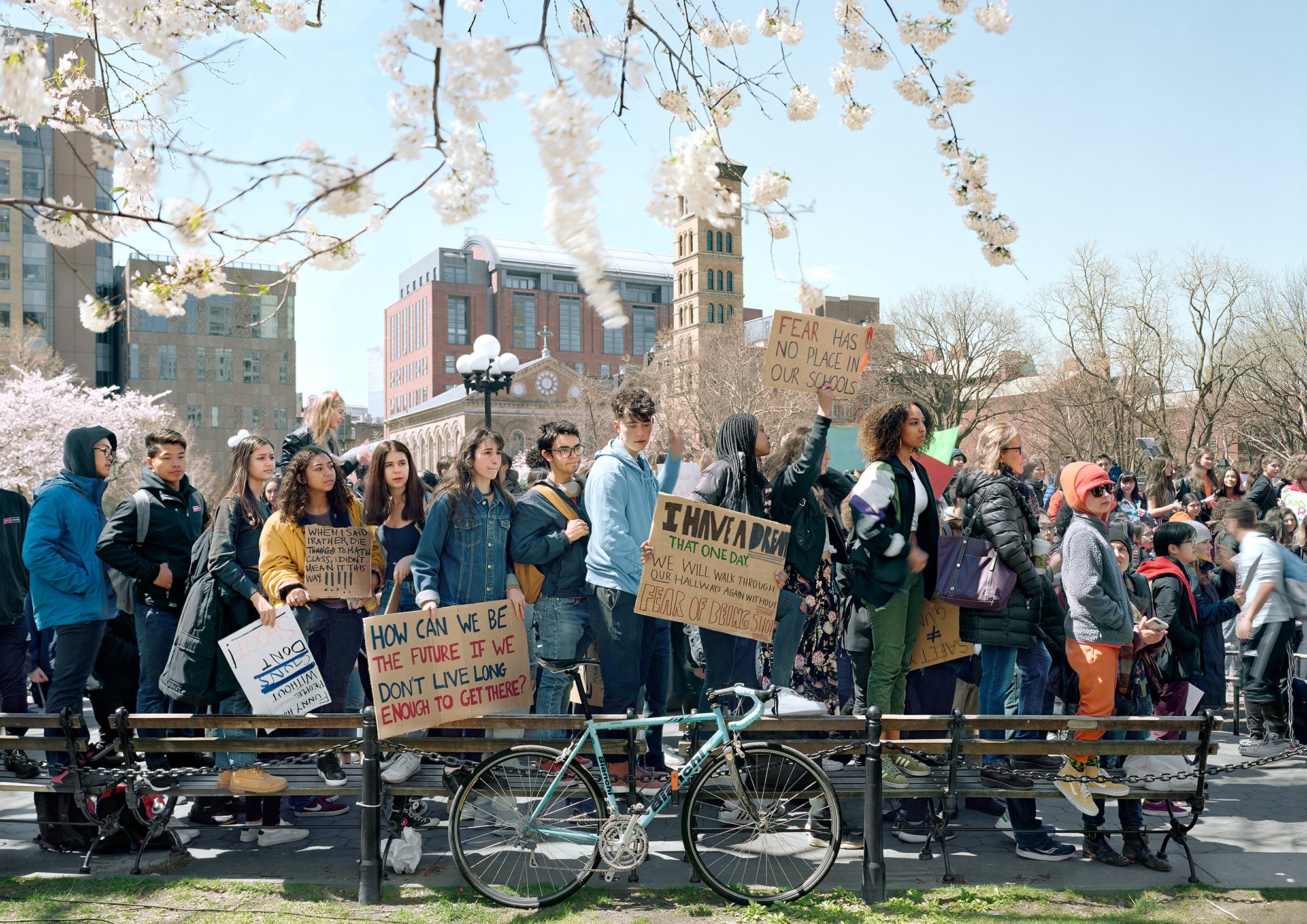 High School Students Protesting Gun Violence, Washington Square Park, New York City, 2018