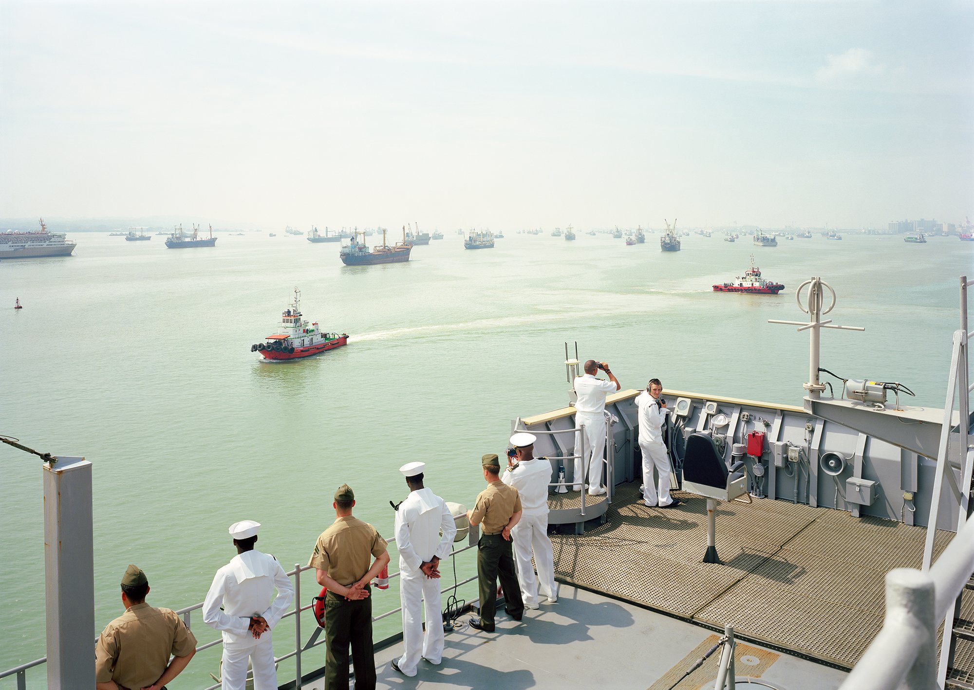 Manning the Rail, USS Tortuga, Java Sea, 2010