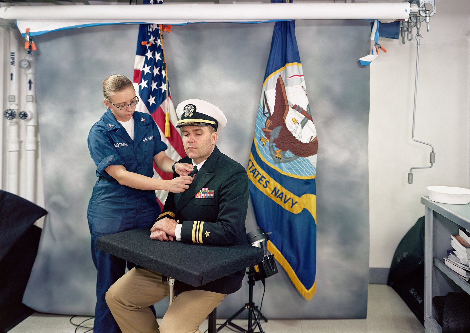 Portrait Studio, USS Ronald Reagan, North Arabian Gulf, 2009