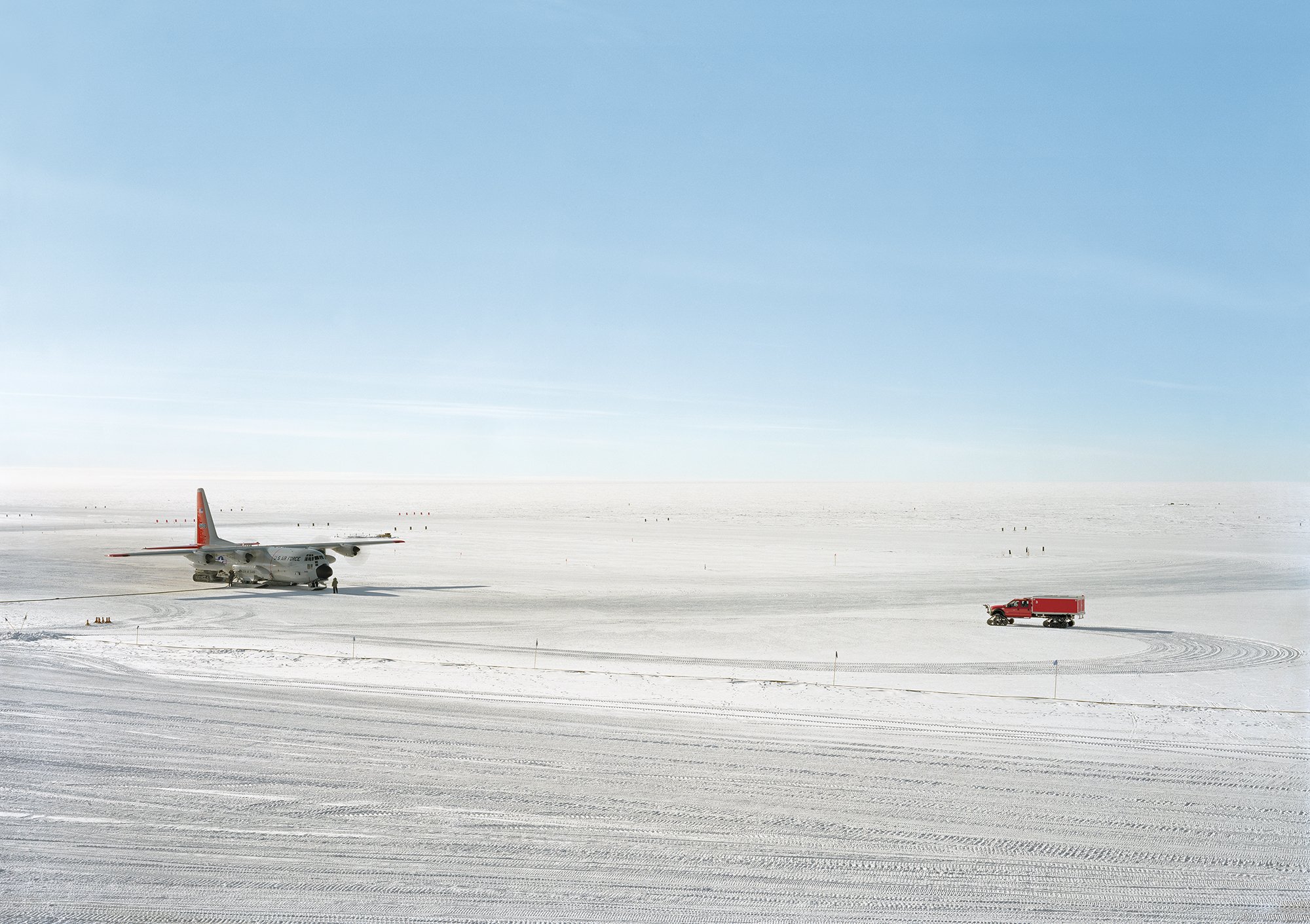 LC-130 Hercules and "Big Red," Amundsen-Scott South Pole Station, Antarctica, 2008
