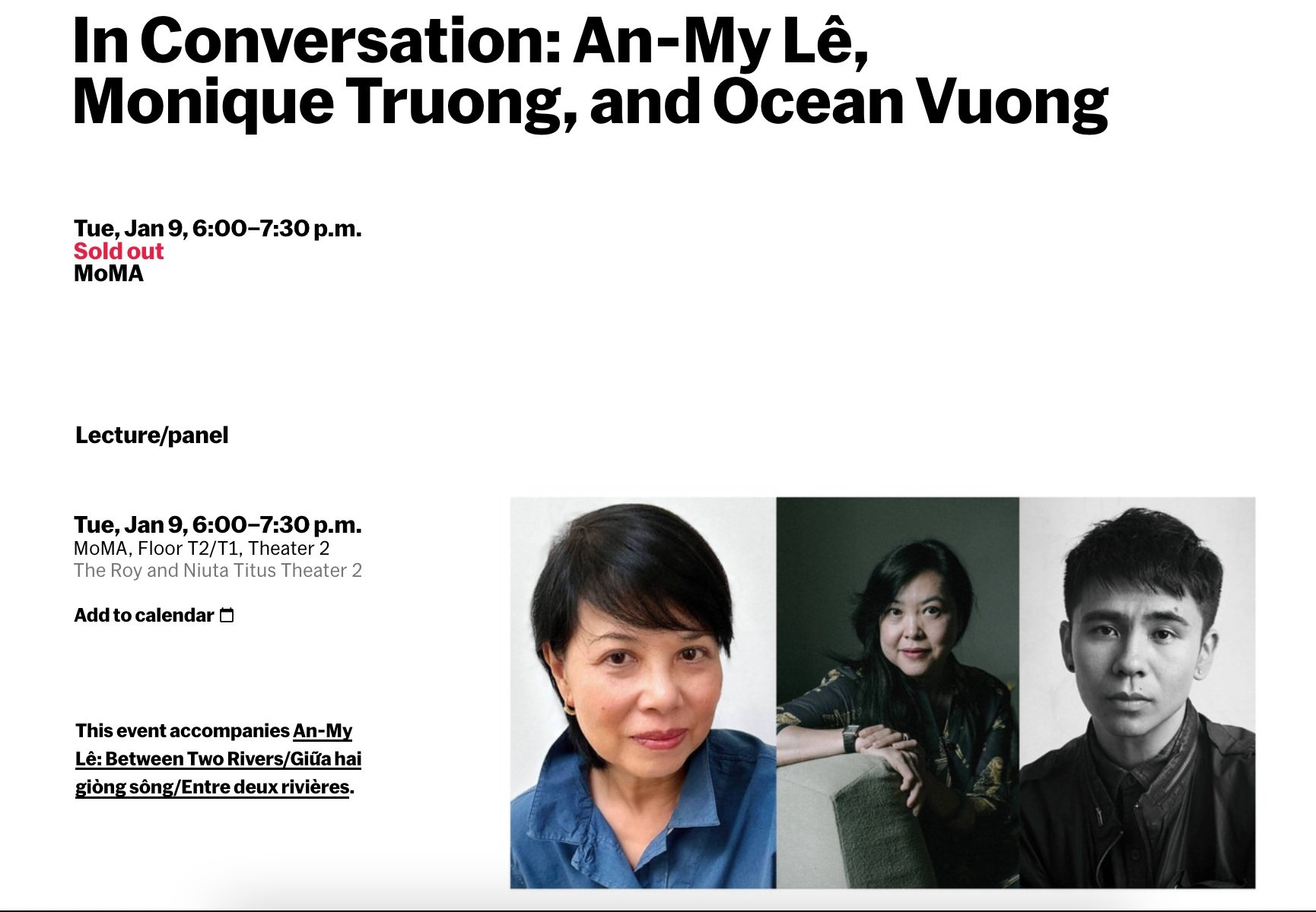 In Conversation: An-My Lê, Monique Truong, and Ocean Vuong at MoMA