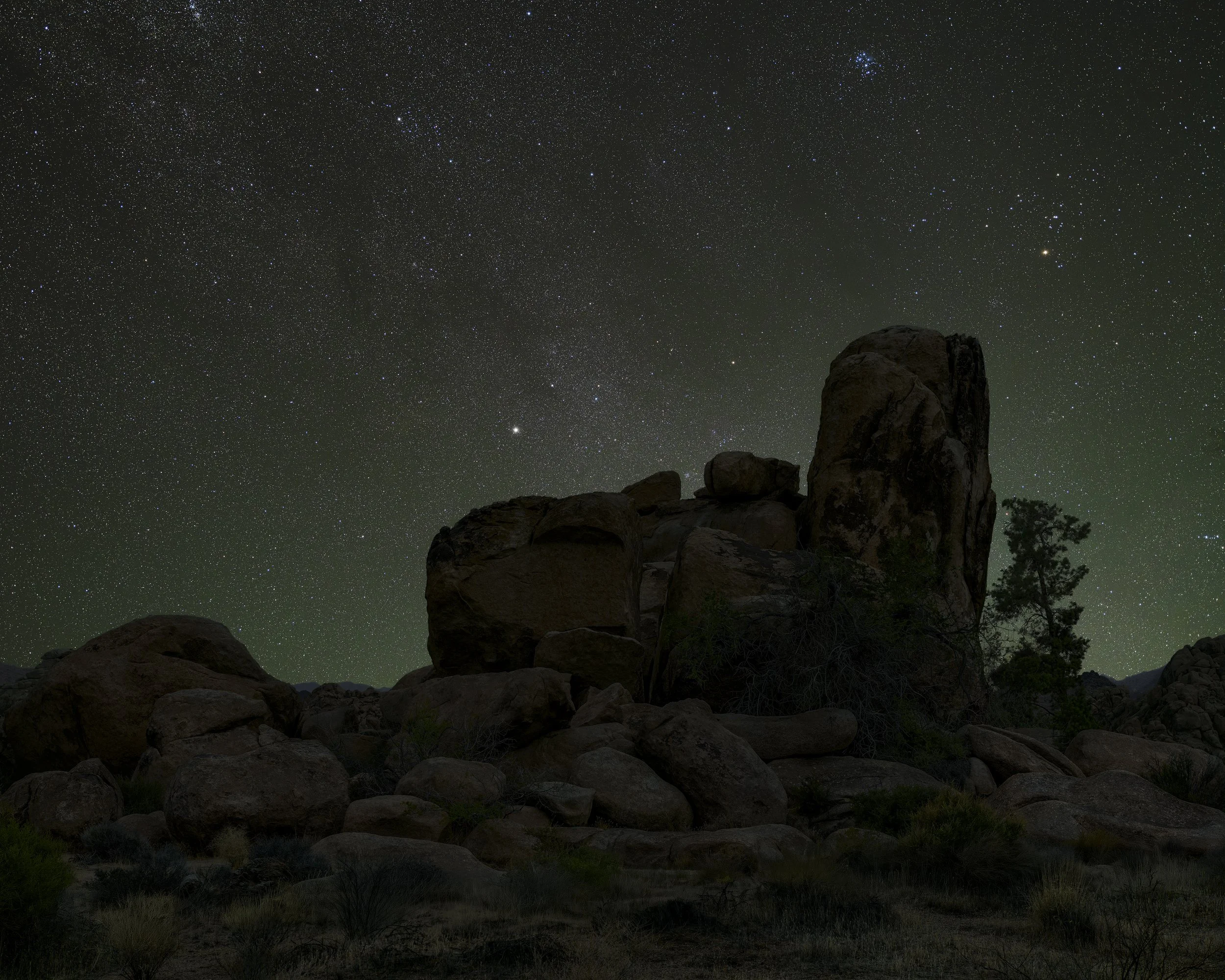 Pleiades Cluster in Taurus, Joshua Tree National Park, California, 2025