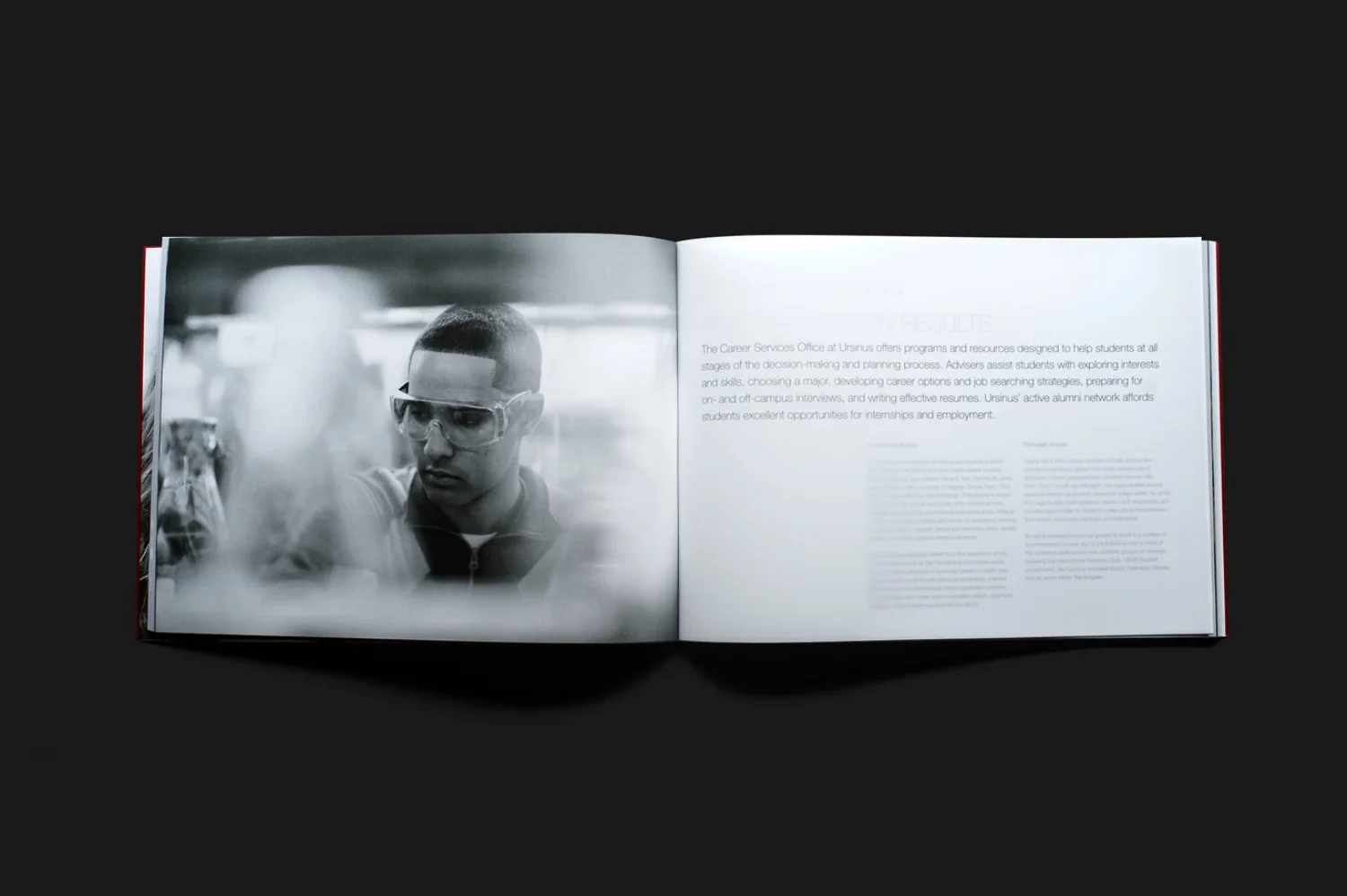 Ursinus College viewbook design and development, school photography