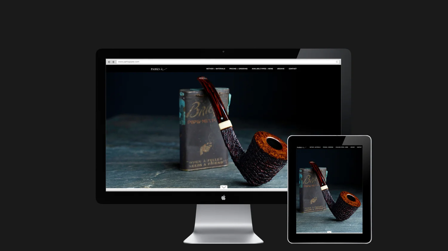 Parks Pipes web design and photography