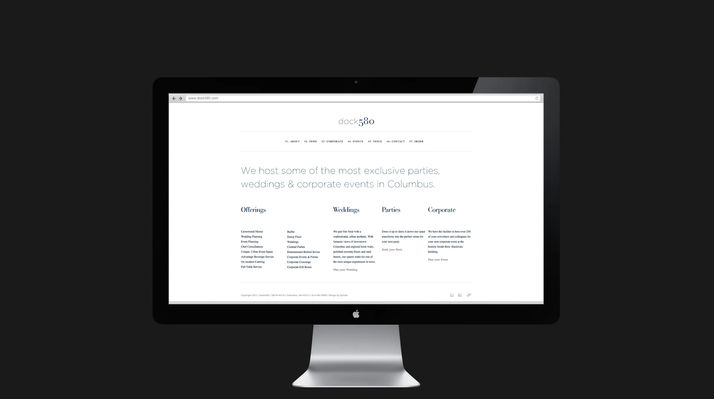 Dock580 web design