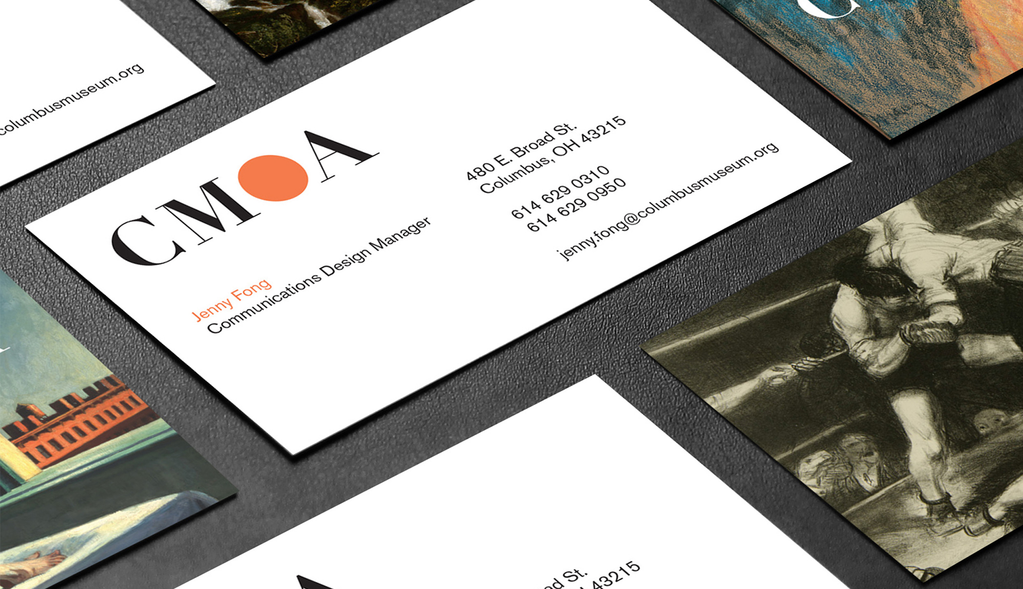 Columbus Museum of Art business card design