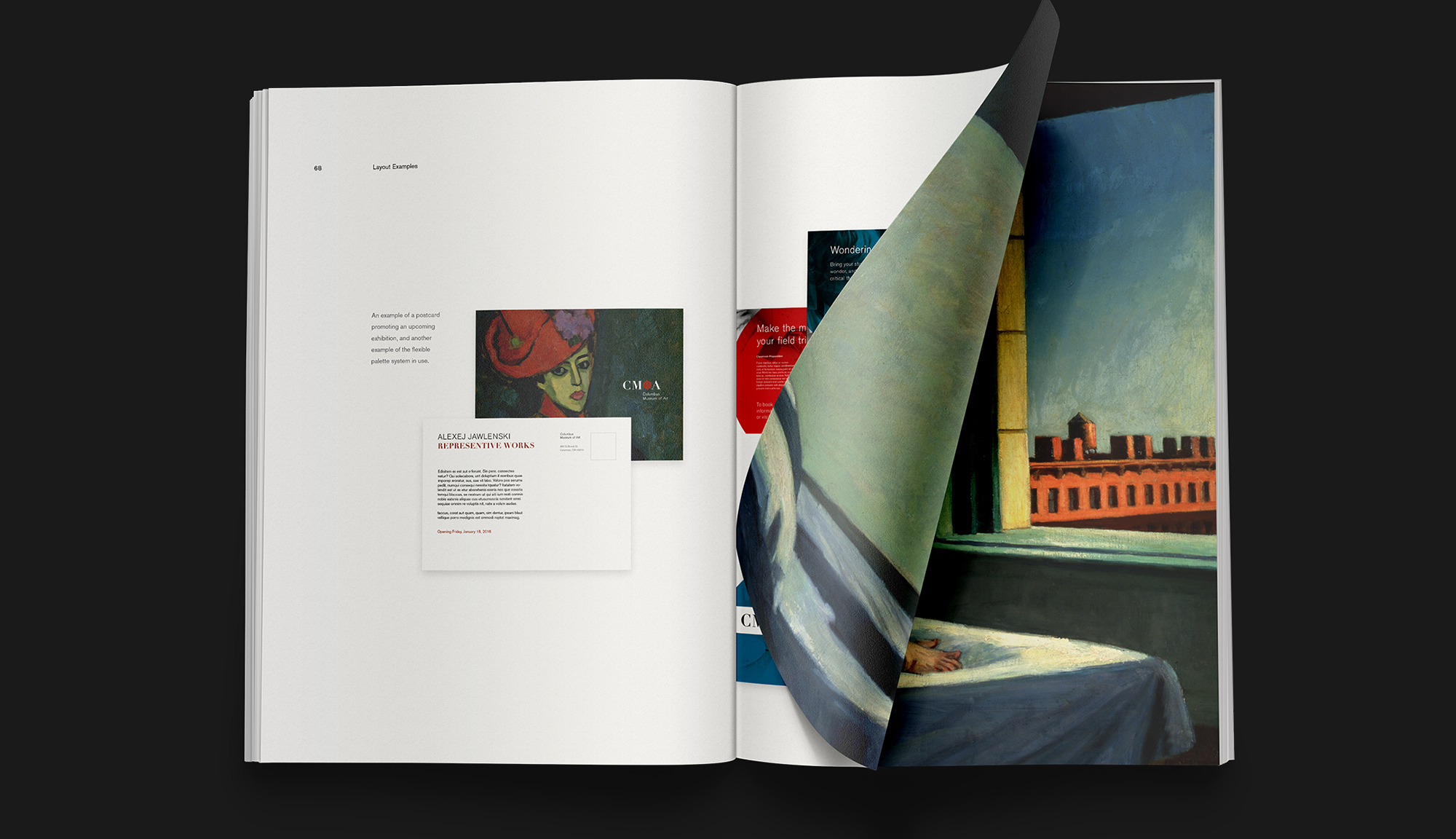 Columbus Museum of Art logo design, business card design, brand guide development