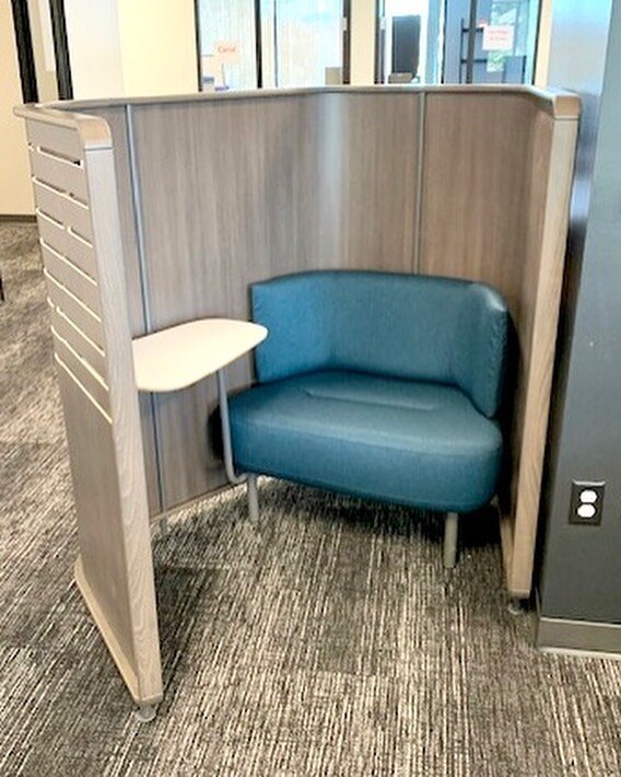 We recently installed a few @teknion &lsquo;Zones Enclosures&rsquo; for a client. These compact pieces are perfect for obtaining a bit of privacy in an otherwise busy office environment.