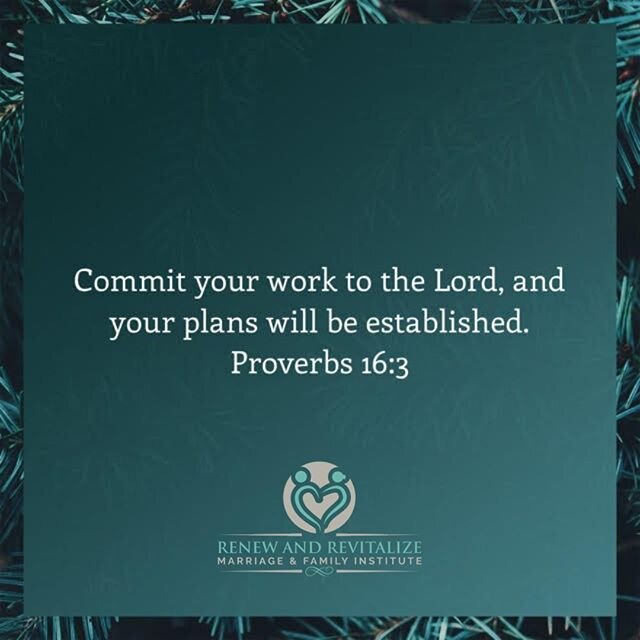 As you make plans and establish goals, make sure you commit these plans and goals to the Lord.⠀
#WednesdayWisdom⠀
renewandrevitalize.org