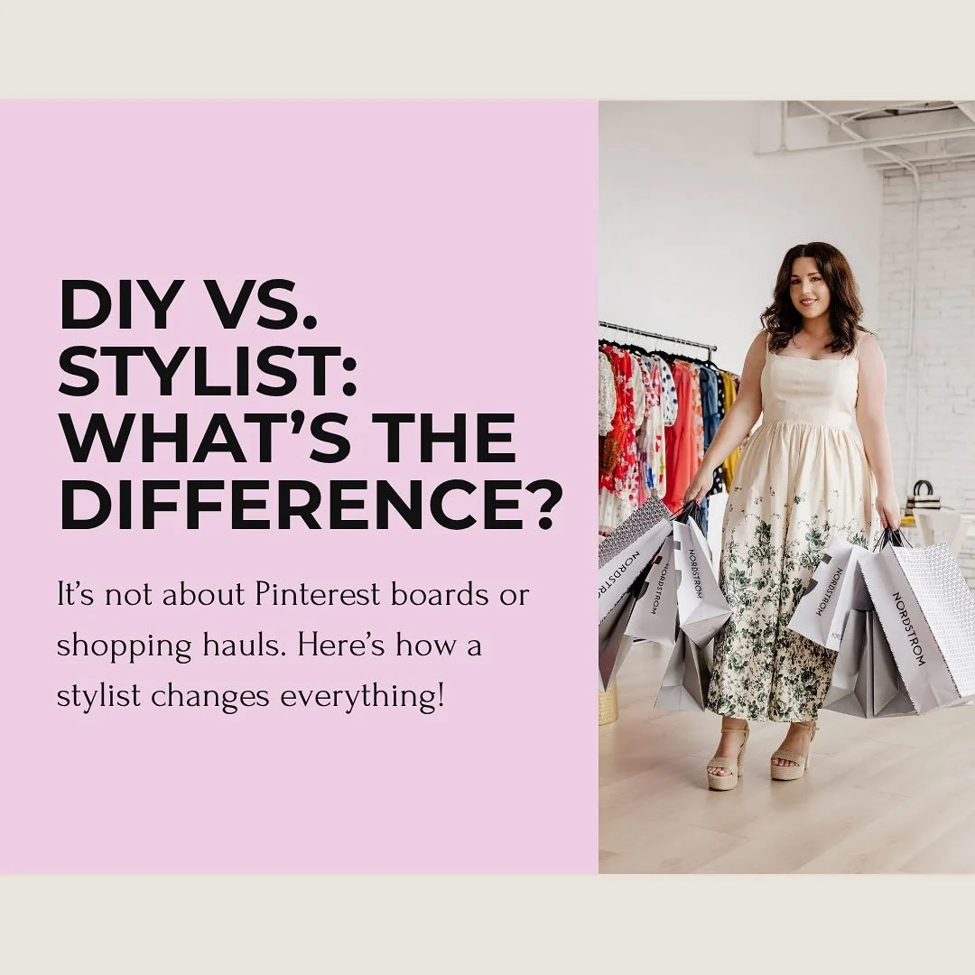 ✨ DIY vs. Stylist: What’s the difference?
When you’re shopping on your own, it’s easy to end up with random buys, mismatched pieces, and a closet that makes getting dressed harder than it should be.
But when you work with a stylis