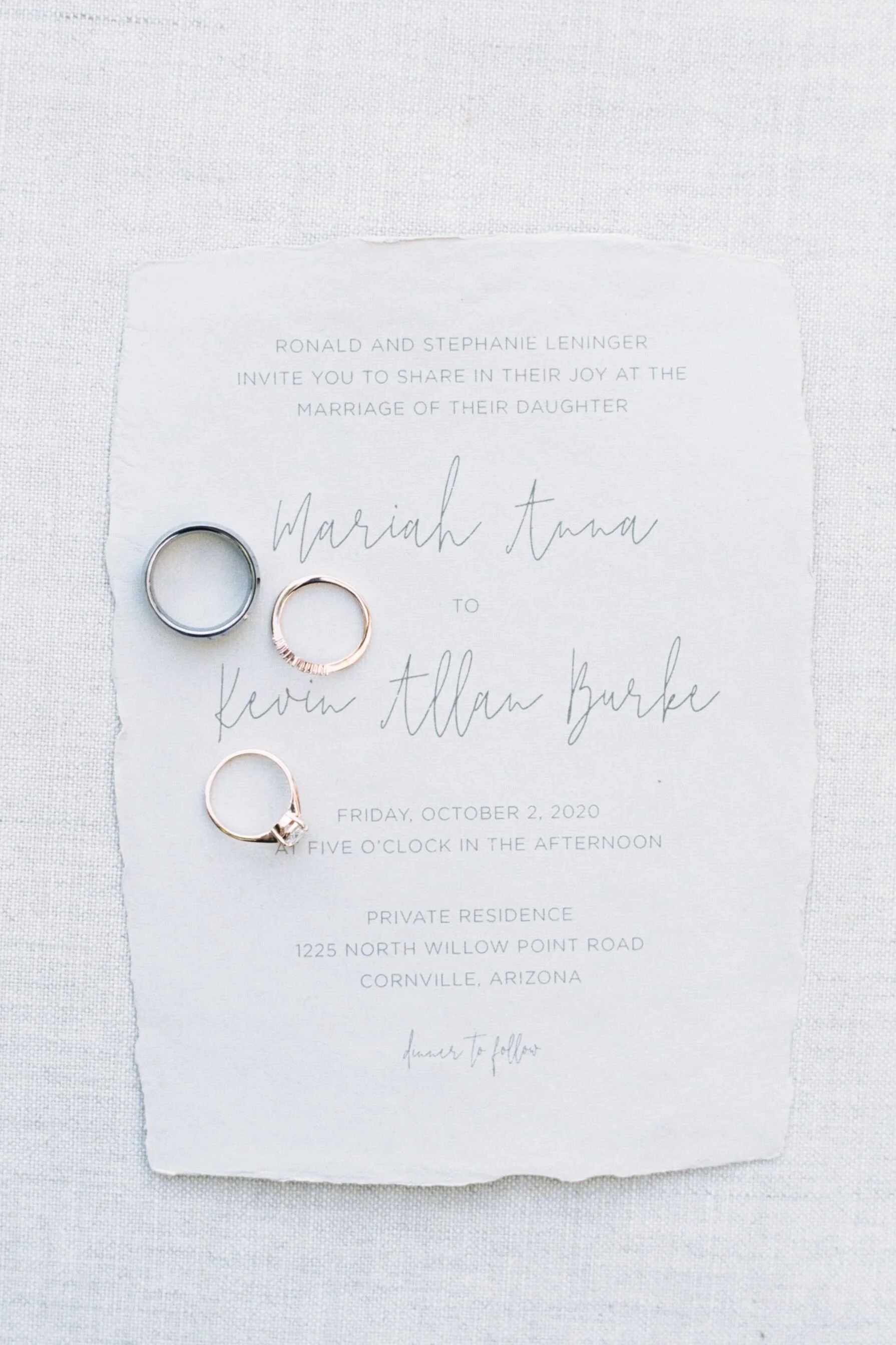 Handmade Paper Outdoor, Nature-Inspired Wedding Invitation with Hand Drawn Florals // Hazel Eye Designs